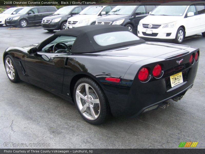 Black / Ebony/Titanium 2008 Chevrolet Corvette Convertible
