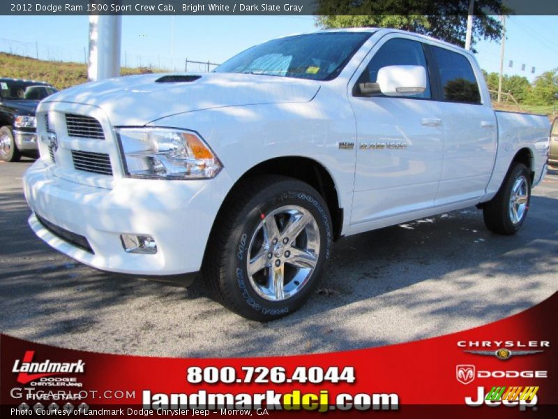 Bright White / Dark Slate Gray 2012 Dodge Ram 1500 Sport Crew Cab