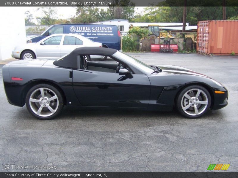 Black / Ebony/Titanium 2008 Chevrolet Corvette Convertible