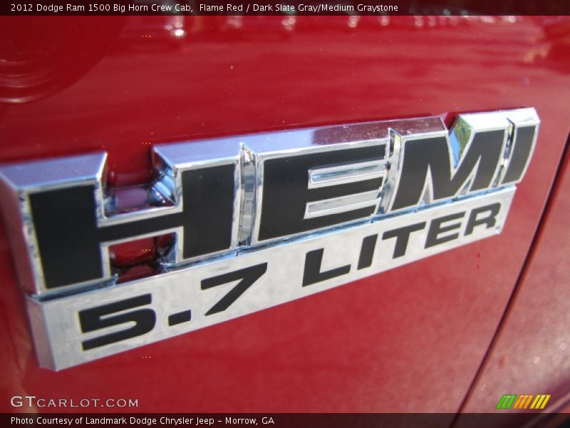 Flame Red / Dark Slate Gray/Medium Graystone 2012 Dodge Ram 1500 Big Horn Crew Cab