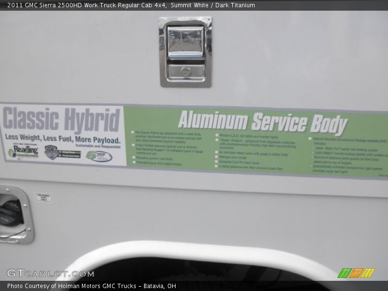 Summit White / Dark Titanium 2011 GMC Sierra 2500HD Work Truck Regular Cab 4x4