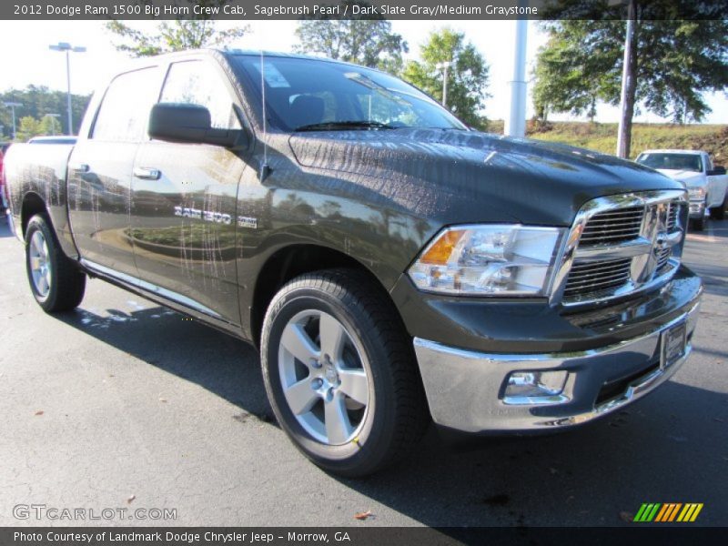 Sagebrush Pearl / Dark Slate Gray/Medium Graystone 2012 Dodge Ram 1500 Big Horn Crew Cab