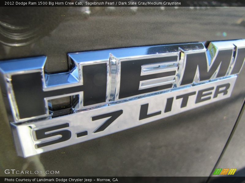 Sagebrush Pearl / Dark Slate Gray/Medium Graystone 2012 Dodge Ram 1500 Big Horn Crew Cab