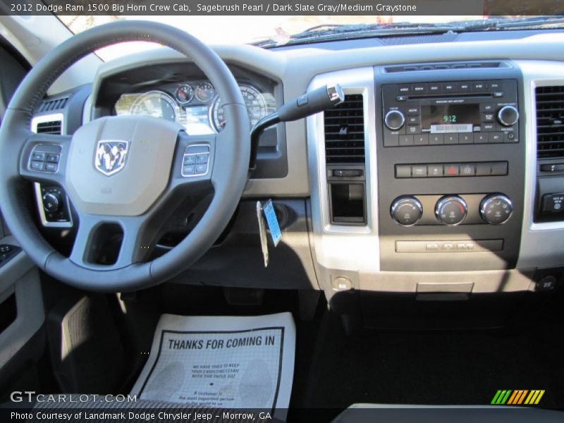 Sagebrush Pearl / Dark Slate Gray/Medium Graystone 2012 Dodge Ram 1500 Big Horn Crew Cab