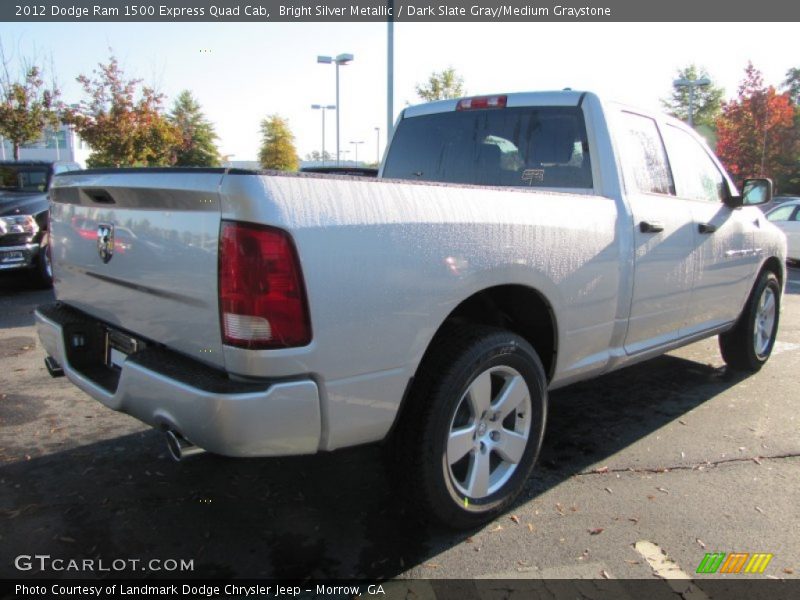 Bright Silver Metallic / Dark Slate Gray/Medium Graystone 2012 Dodge Ram 1500 Express Quad Cab