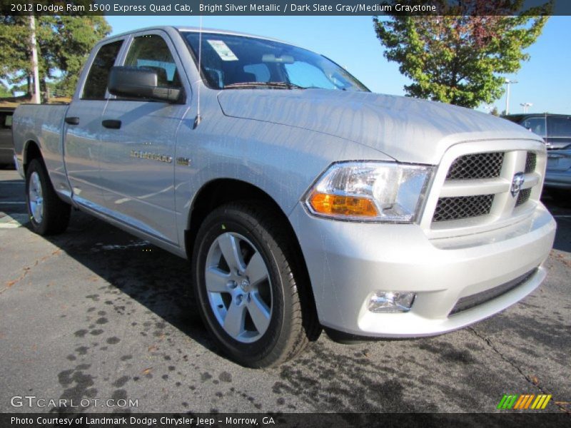  2012 Ram 1500 Express Quad Cab Bright Silver Metallic