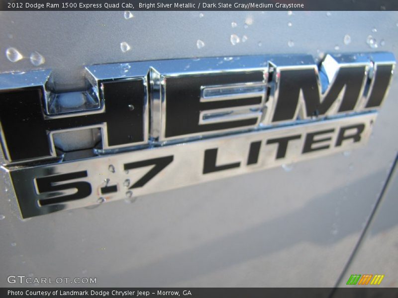 Bright Silver Metallic / Dark Slate Gray/Medium Graystone 2012 Dodge Ram 1500 Express Quad Cab