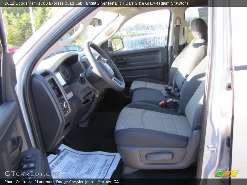 Bright Silver Metallic / Dark Slate Gray/Medium Graystone 2012 Dodge Ram 1500 Express Quad Cab