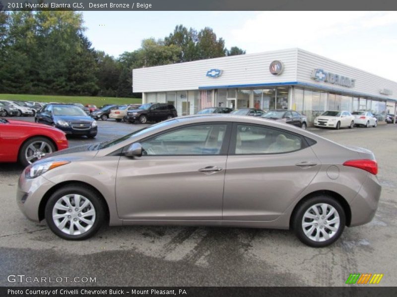 Desert Bronze / Beige 2011 Hyundai Elantra GLS