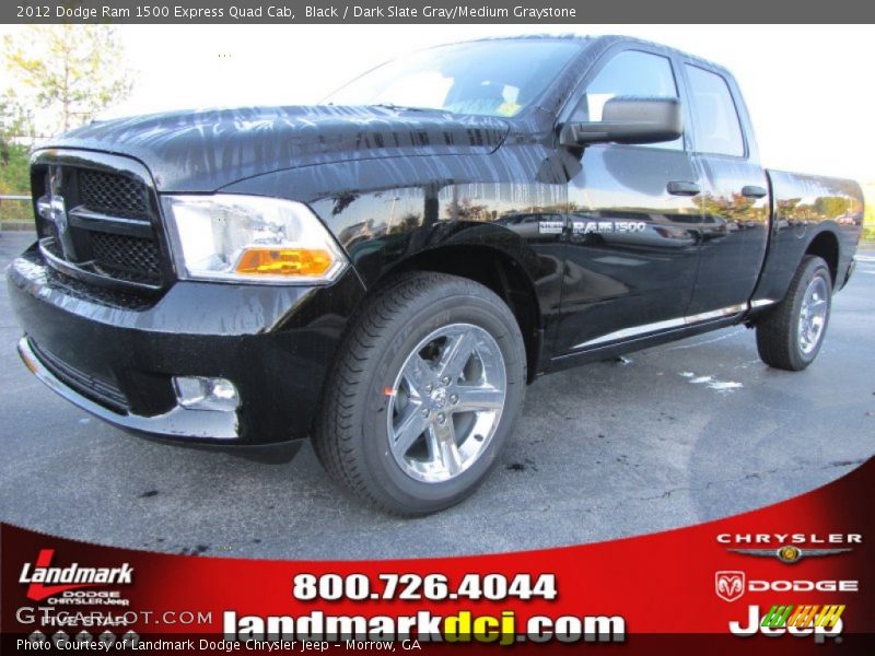 Black / Dark Slate Gray/Medium Graystone 2012 Dodge Ram 1500 Express Quad Cab