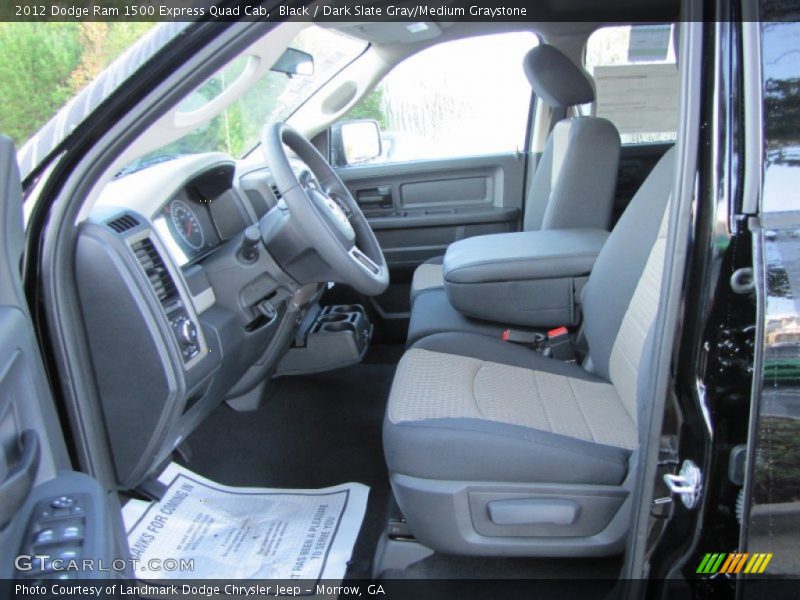  2012 Ram 1500 Express Quad Cab Dark Slate Gray/Medium Graystone Interior