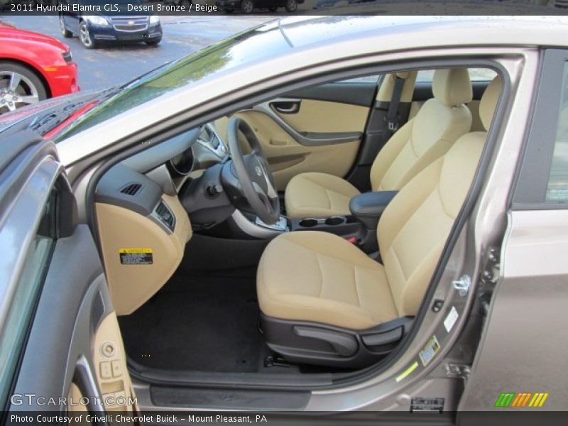 Desert Bronze / Beige 2011 Hyundai Elantra GLS