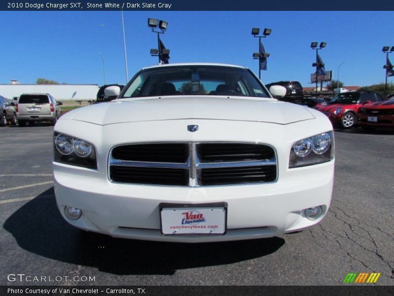 Stone White / Dark Slate Gray 2010 Dodge Charger SXT
