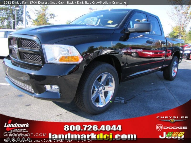 Black / Dark Slate Gray/Medium Graystone 2012 Dodge Ram 1500 Express Quad Cab