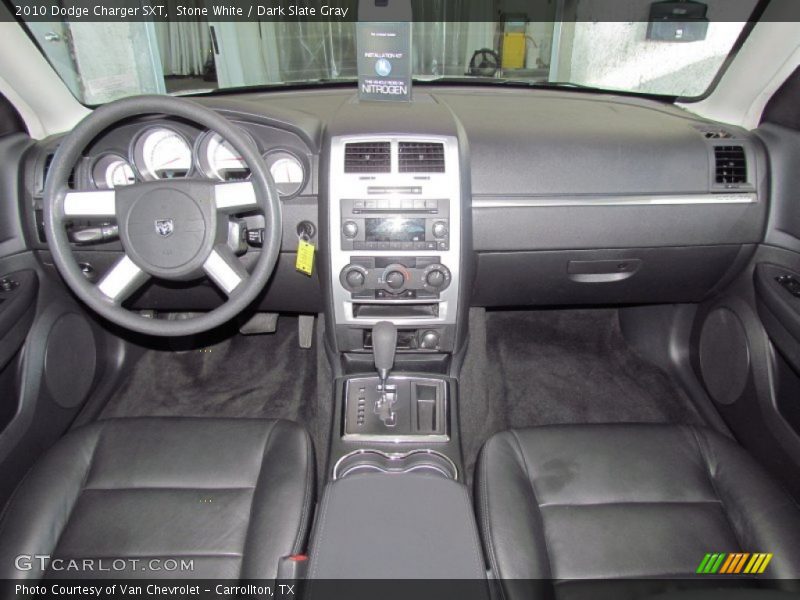 Stone White / Dark Slate Gray 2010 Dodge Charger SXT