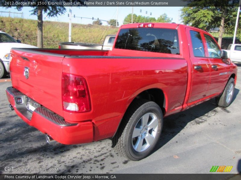 Flame Red / Dark Slate Gray/Medium Graystone 2012 Dodge Ram 1500 Express Quad Cab