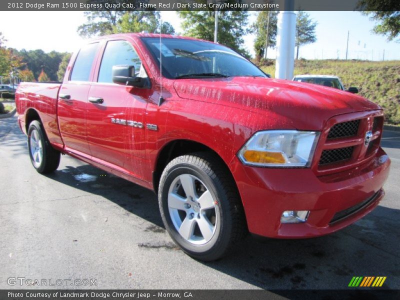Flame Red / Dark Slate Gray/Medium Graystone 2012 Dodge Ram 1500 Express Quad Cab