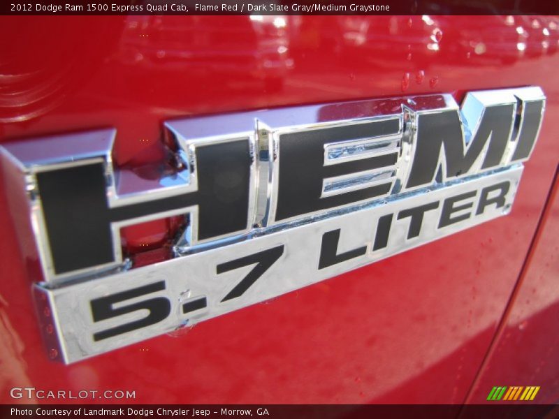 Flame Red / Dark Slate Gray/Medium Graystone 2012 Dodge Ram 1500 Express Quad Cab