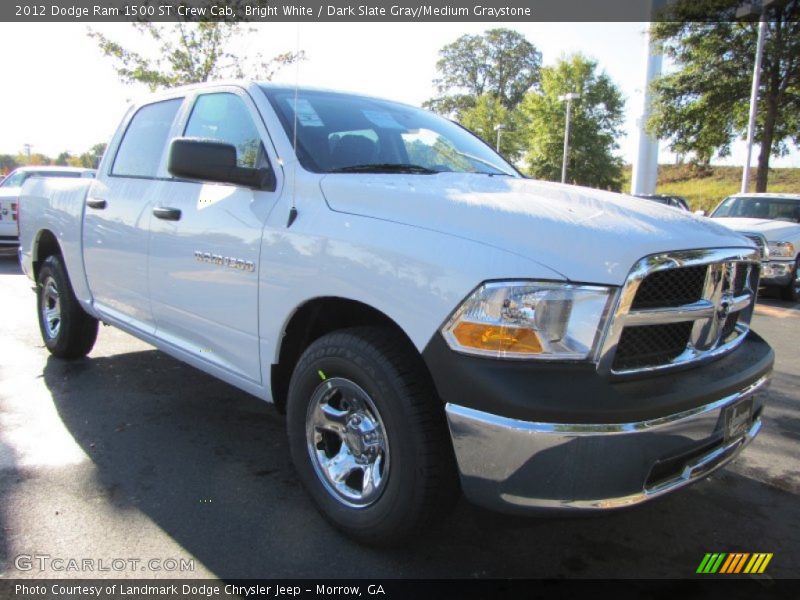 Bright White / Dark Slate Gray/Medium Graystone 2012 Dodge Ram 1500 ST Crew Cab