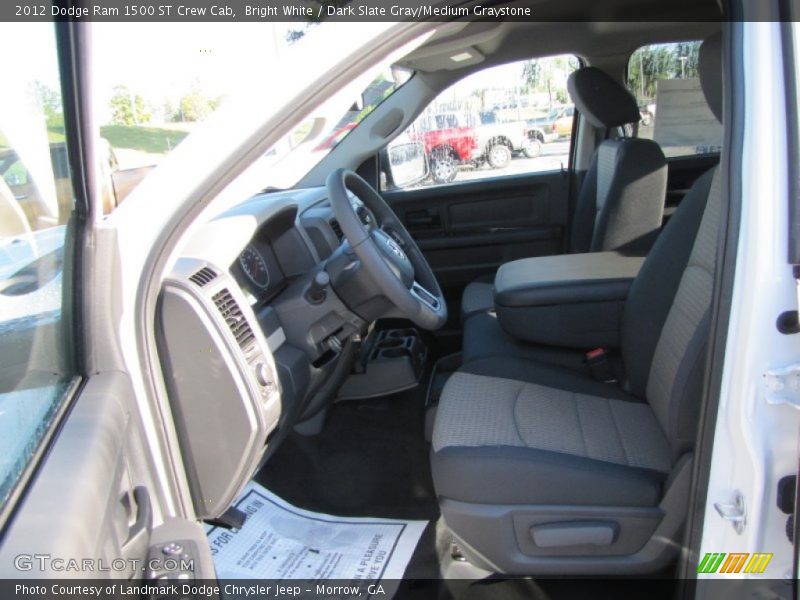 Bright White / Dark Slate Gray/Medium Graystone 2012 Dodge Ram 1500 ST Crew Cab