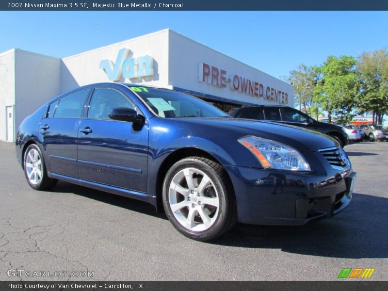 Majestic Blue Metallic / Charcoal 2007 Nissan Maxima 3.5 SE
