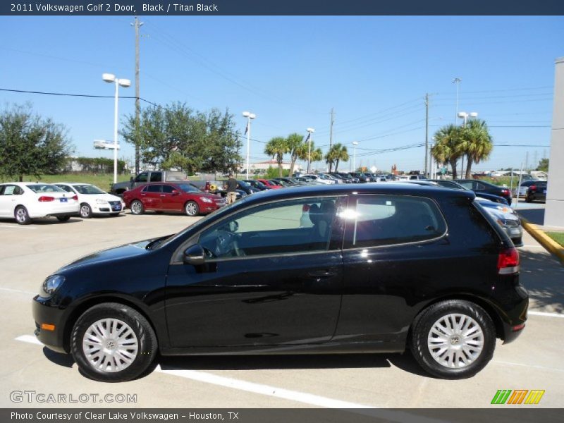 Black / Titan Black 2011 Volkswagen Golf 2 Door