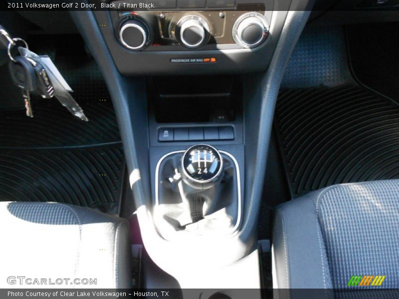 Black / Titan Black 2011 Volkswagen Golf 2 Door