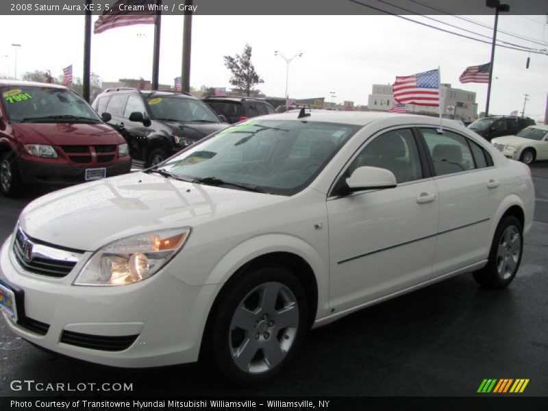 Cream White / Gray 2008 Saturn Aura XE 3.5