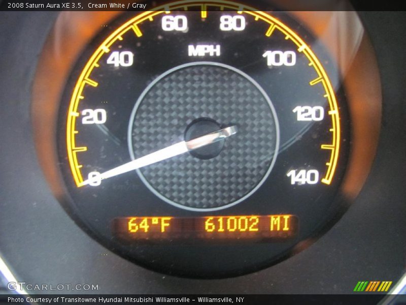 Cream White / Gray 2008 Saturn Aura XE 3.5