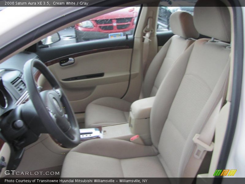 Cream White / Gray 2008 Saturn Aura XE 3.5