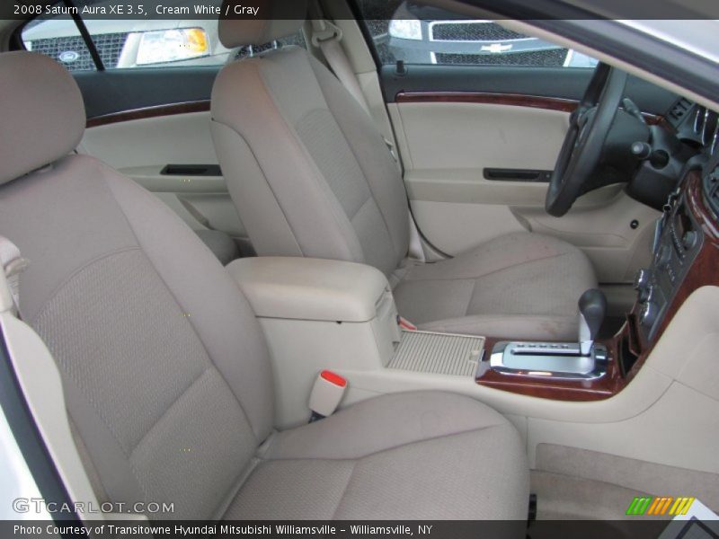 Cream White / Gray 2008 Saturn Aura XE 3.5