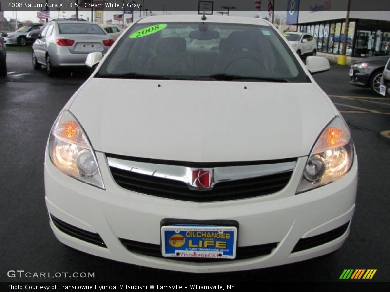 Cream White / Gray 2008 Saturn Aura XE 3.5