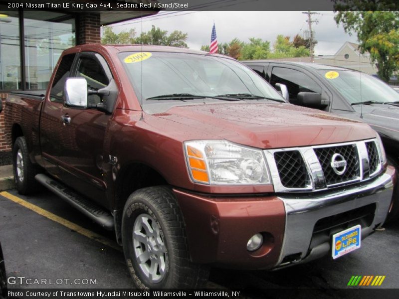 Sedona Red / Sand/Steel 2004 Nissan Titan LE King Cab 4x4