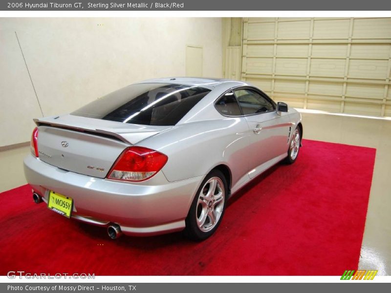 Sterling Silver Metallic / Black/Red 2006 Hyundai Tiburon GT