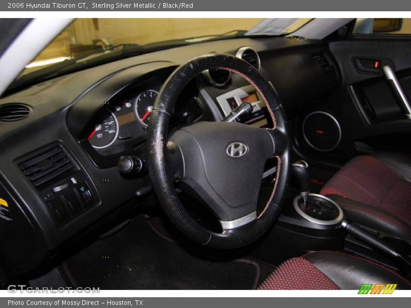 Sterling Silver Metallic / Black/Red 2006 Hyundai Tiburon GT