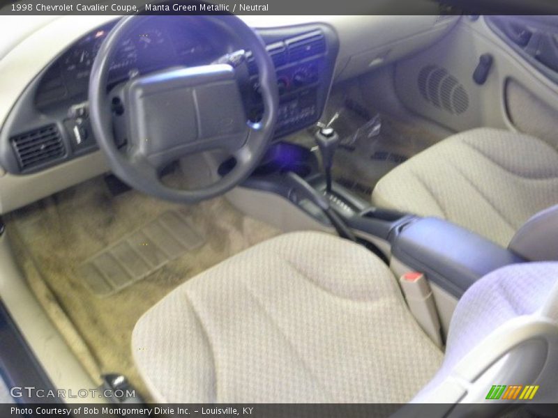 Manta Green Metallic / Neutral 1998 Chevrolet Cavalier Coupe
