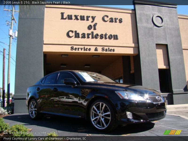 Black Sapphire Pearl / Black 2008 Lexus IS 250