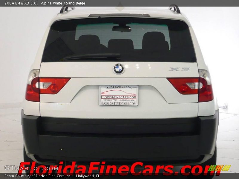 Alpine White / Sand Beige 2004 BMW X3 3.0i