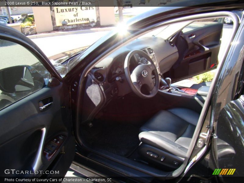 Black Sapphire Pearl / Black 2008 Lexus IS 250