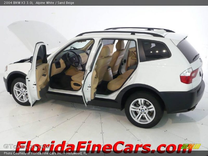 Alpine White / Sand Beige 2004 BMW X3 3.0i