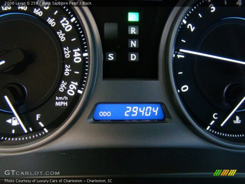 Black Sapphire Pearl / Black 2008 Lexus IS 250