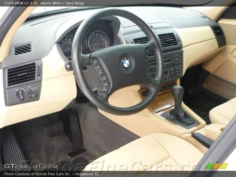 Alpine White / Sand Beige 2004 BMW X3 3.0i