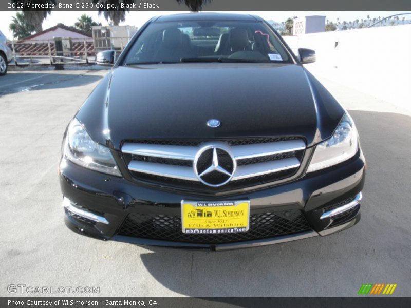 Black / Black 2012 Mercedes-Benz C 250 Coupe