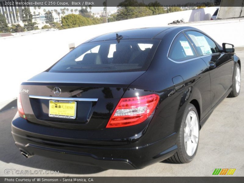 Black / Black 2012 Mercedes-Benz C 250 Coupe