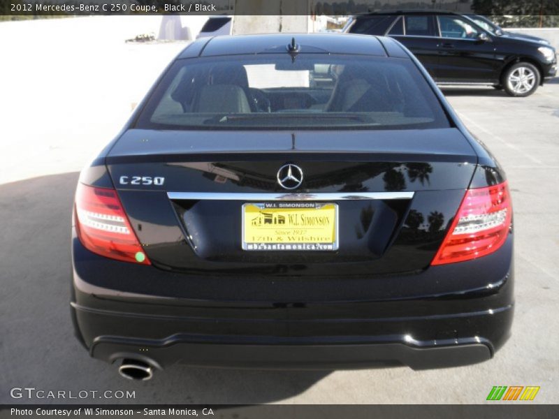 Black / Black 2012 Mercedes-Benz C 250 Coupe