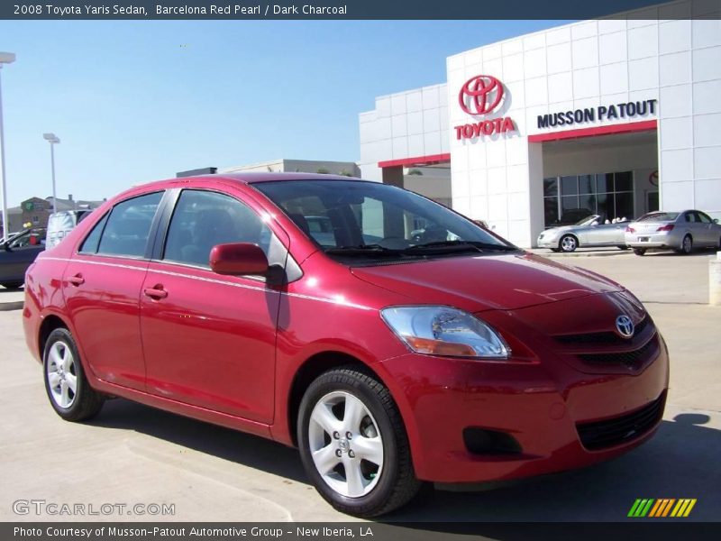 Barcelona Red Pearl / Dark Charcoal 2008 Toyota Yaris Sedan