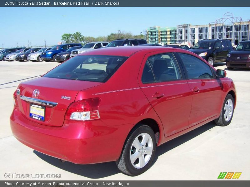 Barcelona Red Pearl / Dark Charcoal 2008 Toyota Yaris Sedan