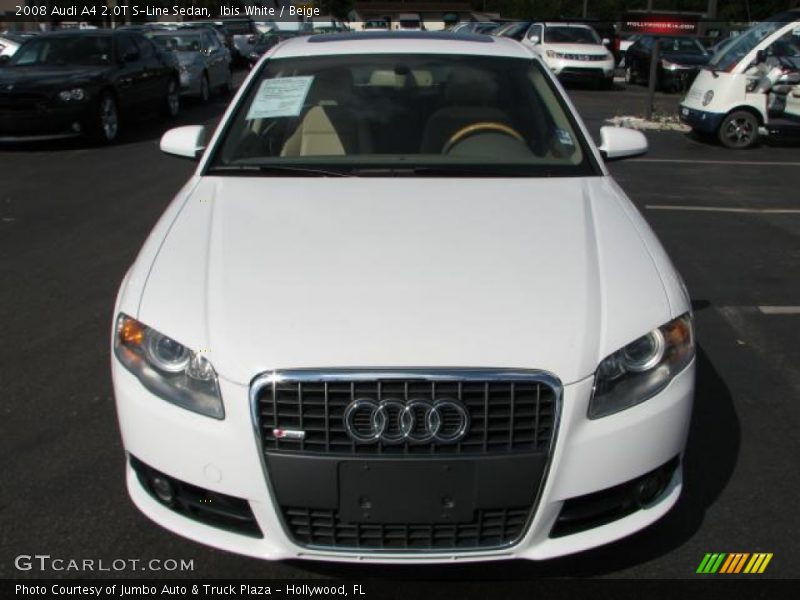 Ibis White / Beige 2008 Audi A4 2.0T S-Line Sedan