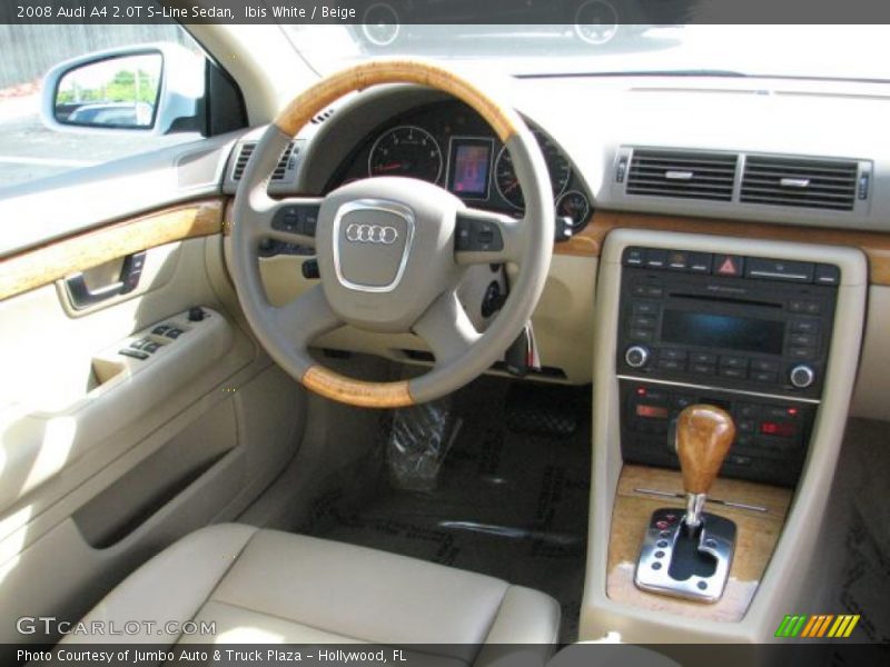 Ibis White / Beige 2008 Audi A4 2.0T S-Line Sedan