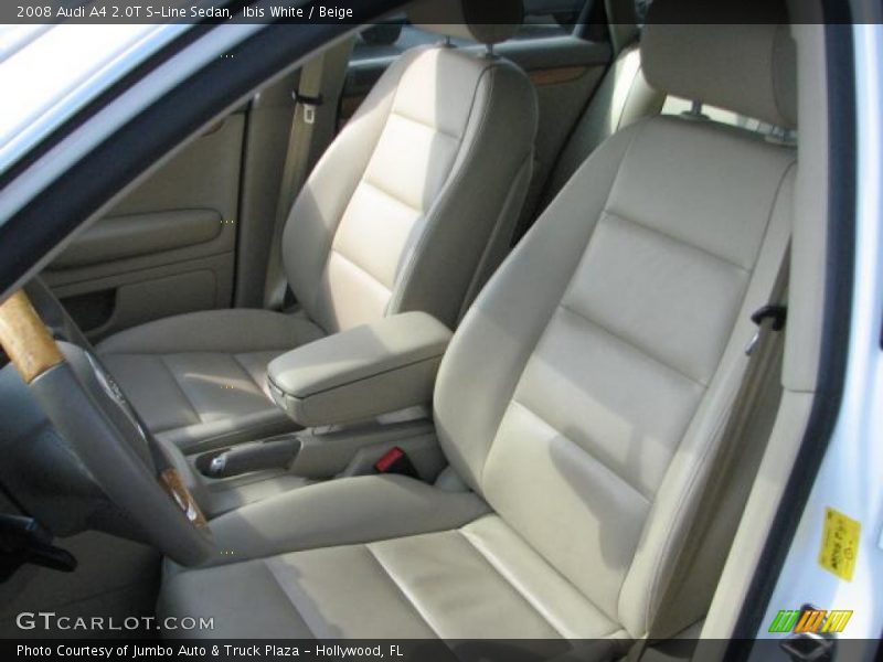 Ibis White / Beige 2008 Audi A4 2.0T S-Line Sedan